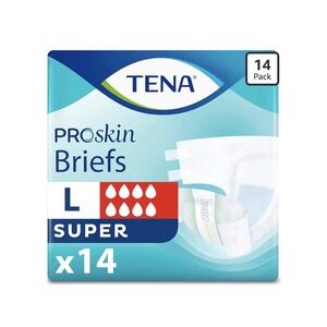 Tena Proskin Unisex Briefs  14 Ct Super Absorbency Size Large Underwear Unisex